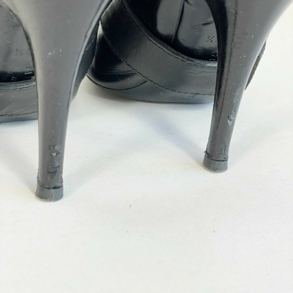 Givenchy Womens Buckle Lace Up Ankle‎ Bootie Heels Black Sz 36.5 Leather Pointed - Picture 5 of 9
